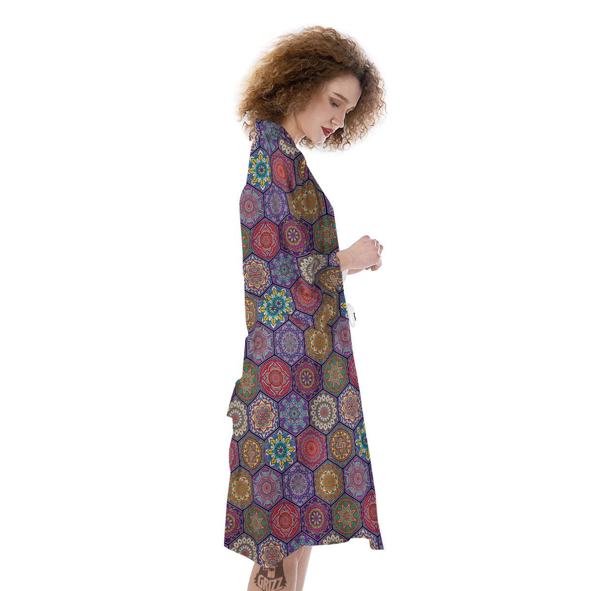 Bohemian Ethnic Mandala Print Pattern Kimono-grizzshop