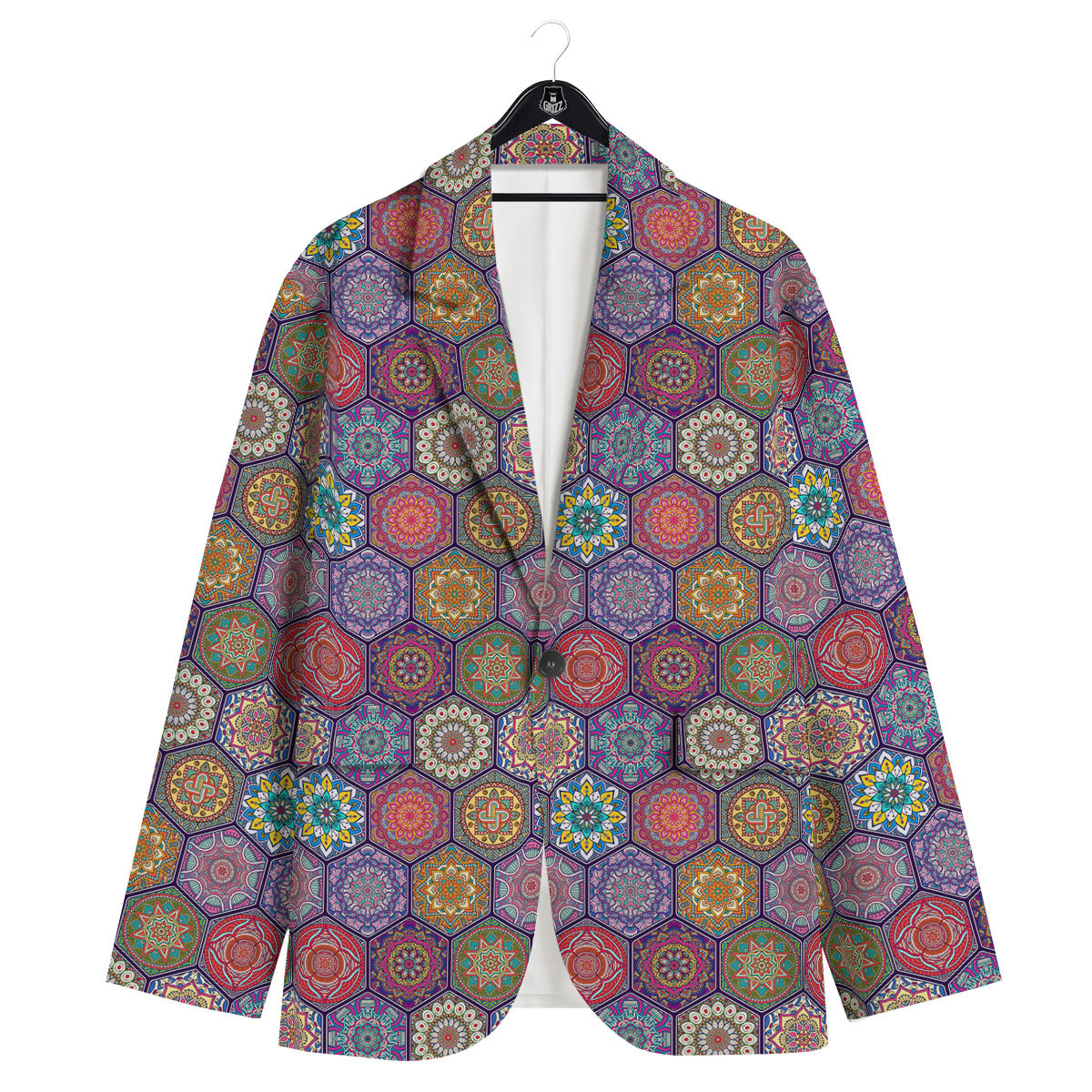 Bohemian Ethnic Mandala Print Pattern Men's Sport Coat-grizzshop