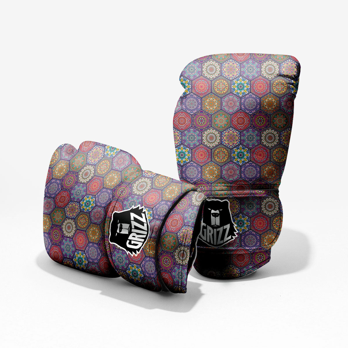 Bohemian Ethnic Mandala Print Pattern Pro Boxing Glove