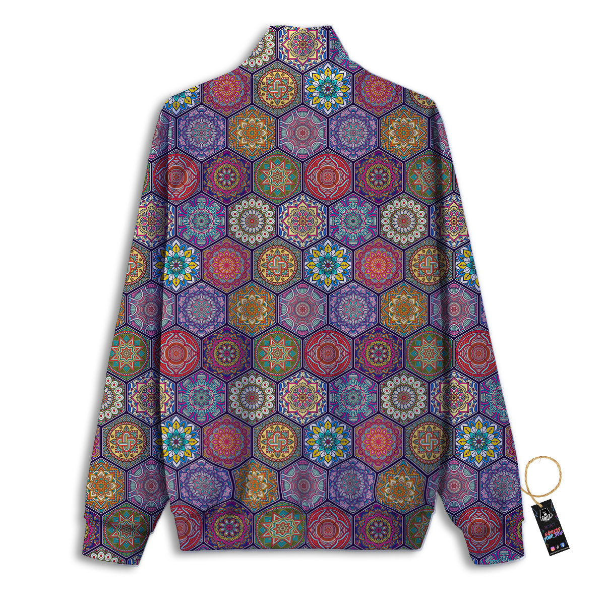 Bohemian Ethnic Mandala Print Pattern Track Jacket-grizzshop