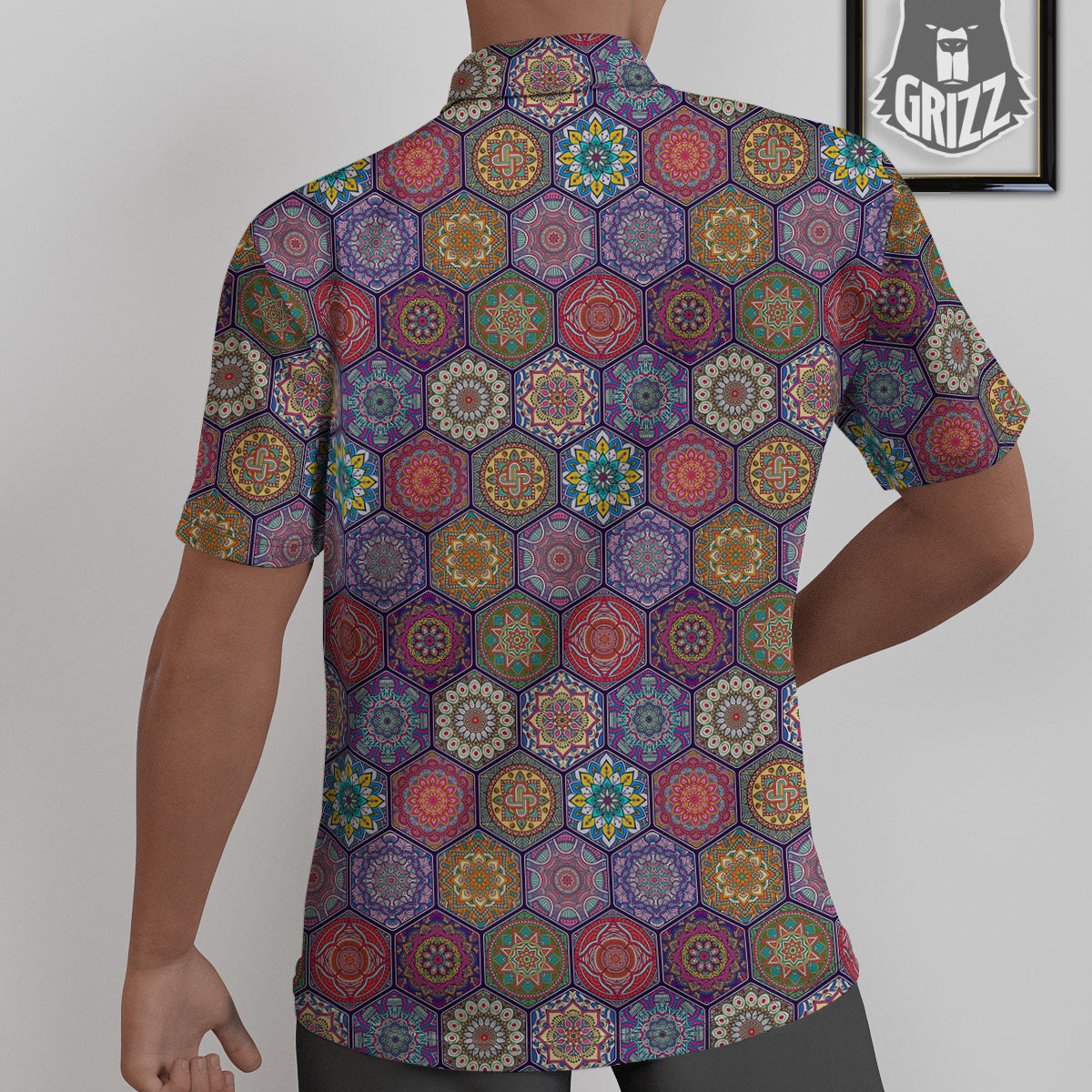 Bohemian Ethnic Mandala Print Pattern Untucked Shirts-grizzshop