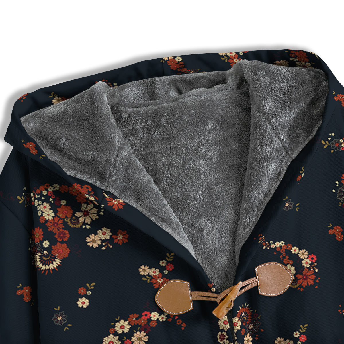 Bohemian Floral Blue Orange Vintage Print Pattern Men's Windbreaker Jacket-grizzshop