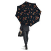 Bohemian Floral Blue Orange Vintage Print Pattern Umbrella-grizzshop