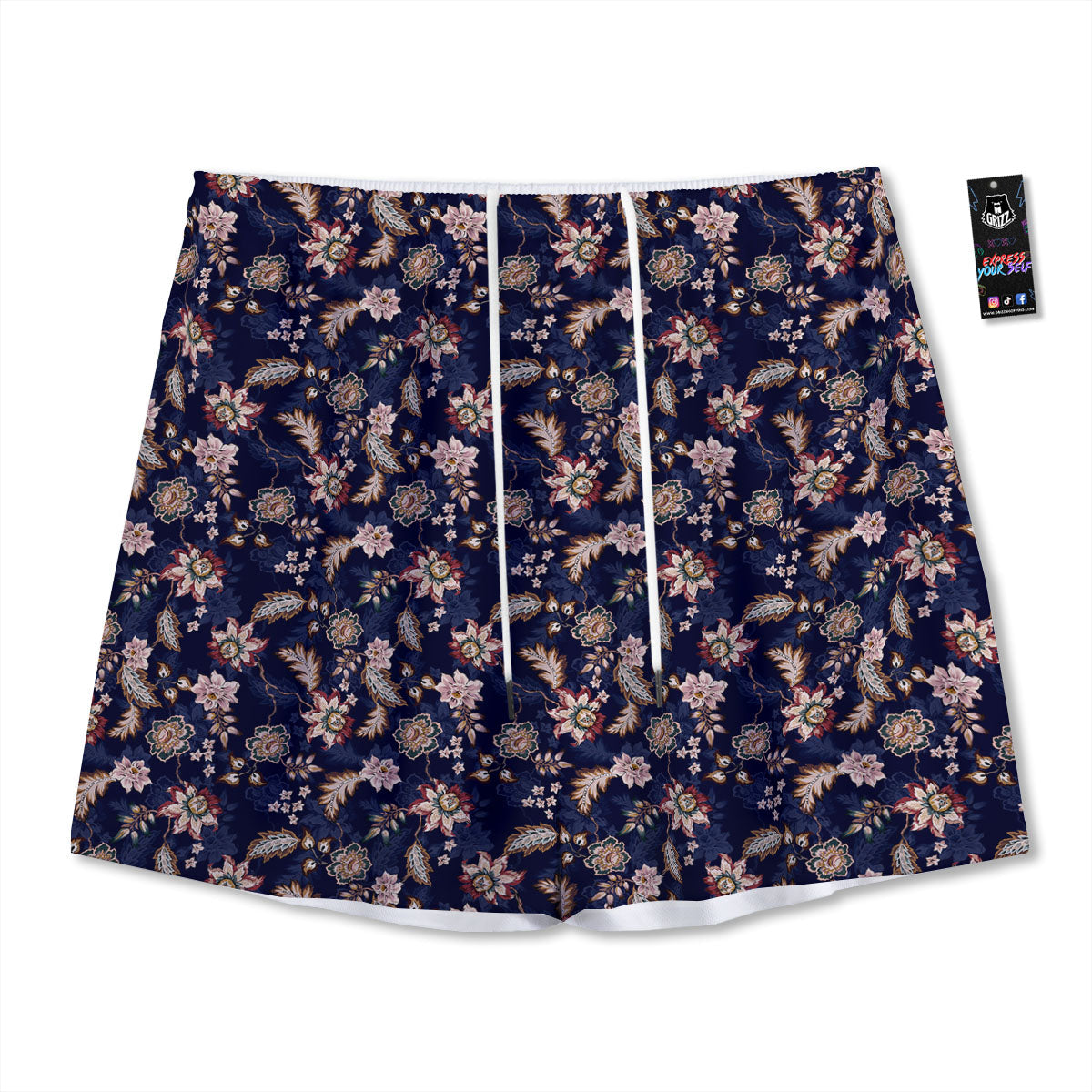Brain Halloween Print Mesh Shorts