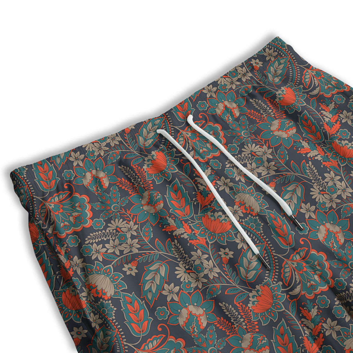 Bohemian Floral Retro Vintage Print Pattern Men's Athletic Shorts