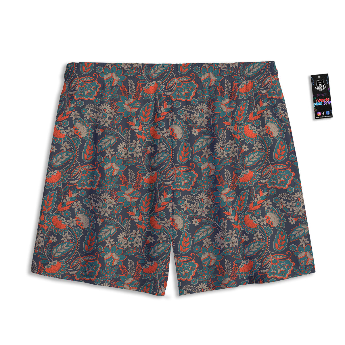 Bohemian Floral Retro Vintage Print Pattern Mesh Shorts
