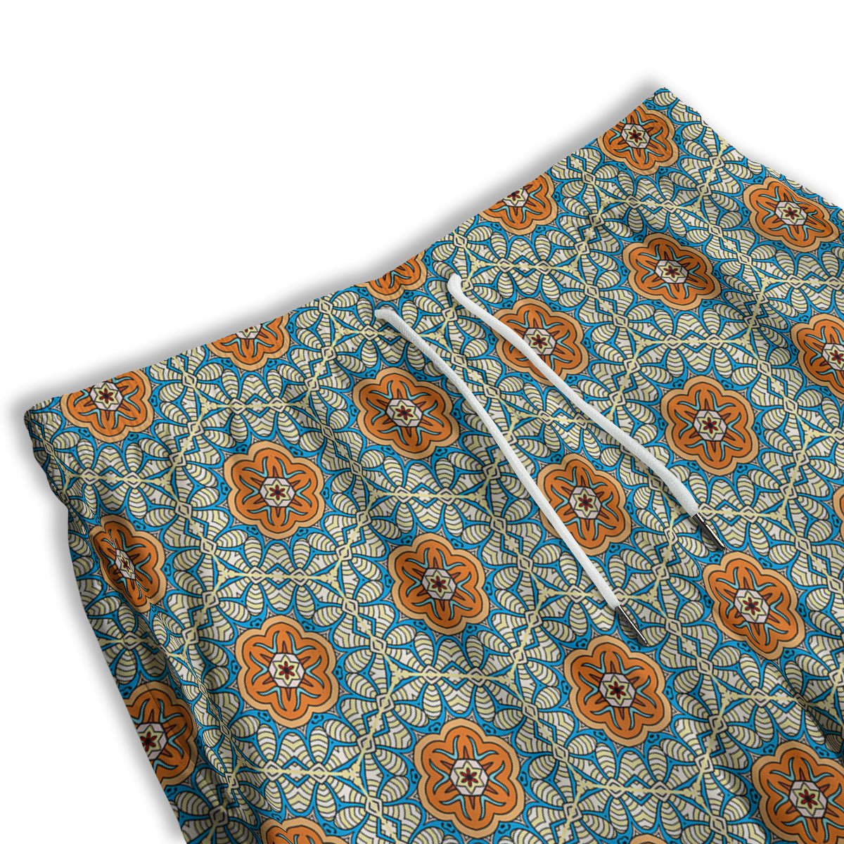 Bohemian Mandala Floral Print Pattern Men's Athletic Shorts