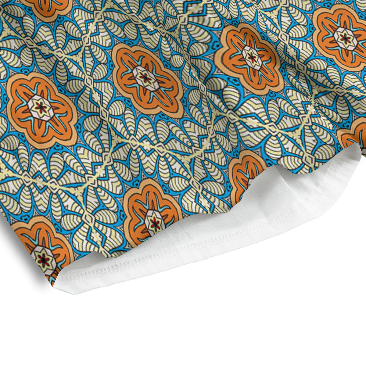 Bohemian Mandala Floral Print Pattern Men's Athletic Shorts