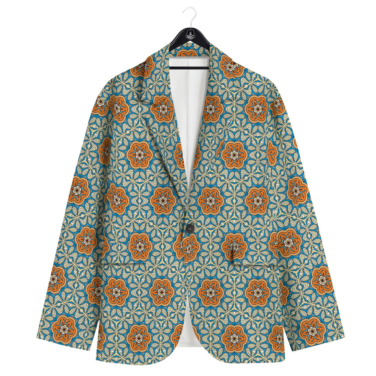 Bohemian Mandala Floral Print Pattern Men's Sport Coat-grizzshop