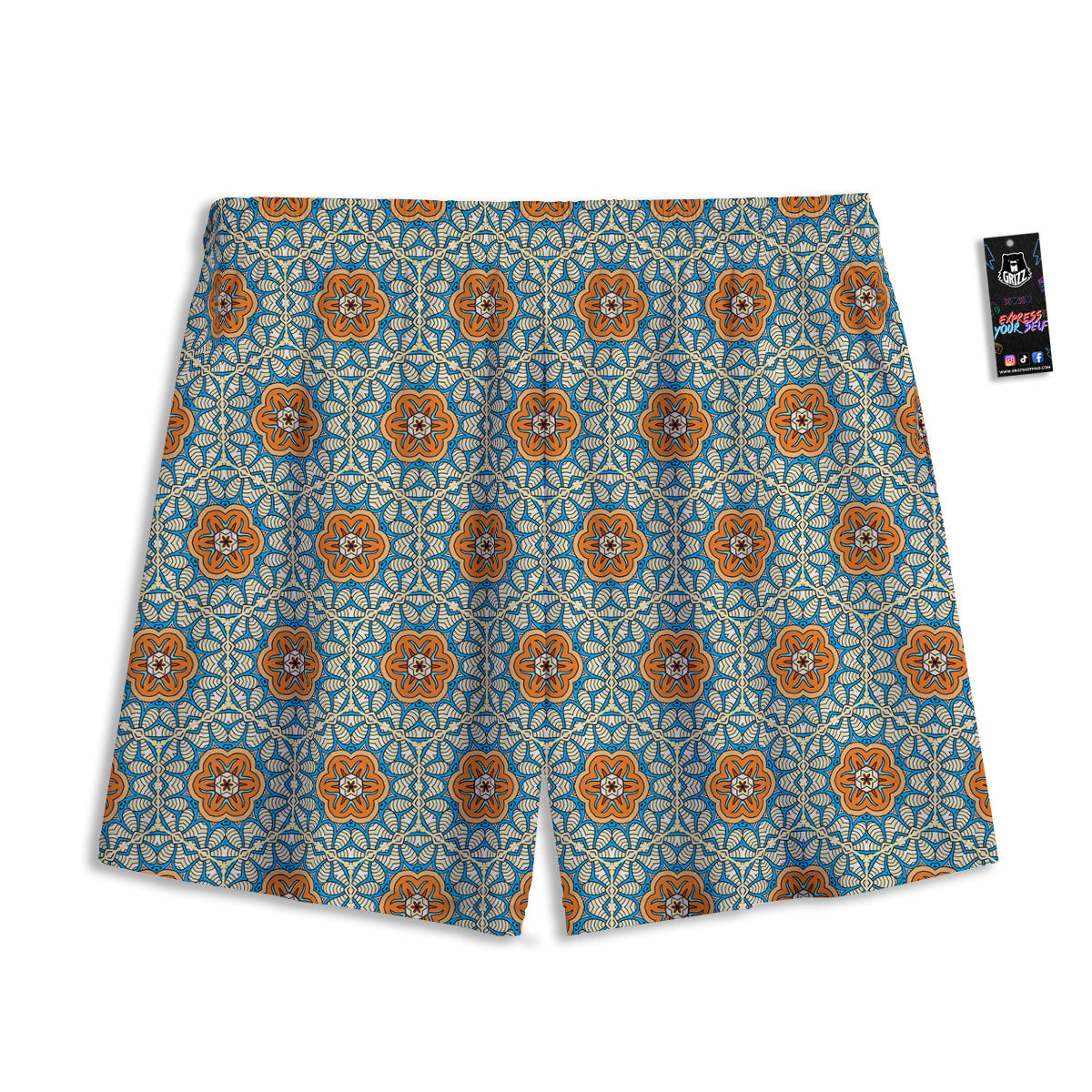 Bohemian Mandala Floral Print Pattern Mesh Shorts