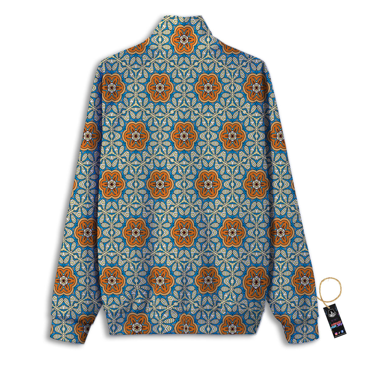 Bohemian Mandala Floral Print Pattern Track Jacket-grizzshop