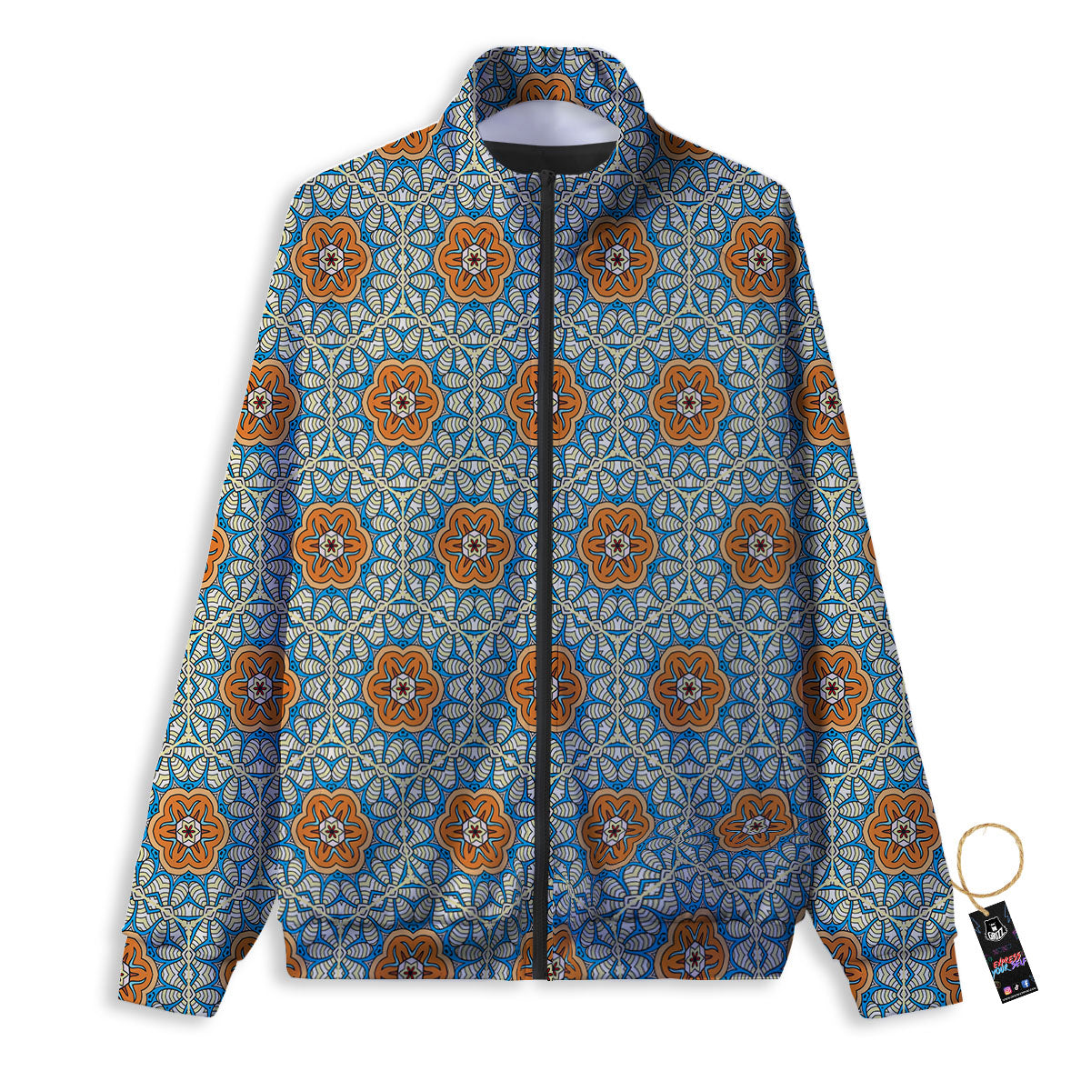 Bohemian Mandala Floral Print Pattern Track Jacket-grizzshop