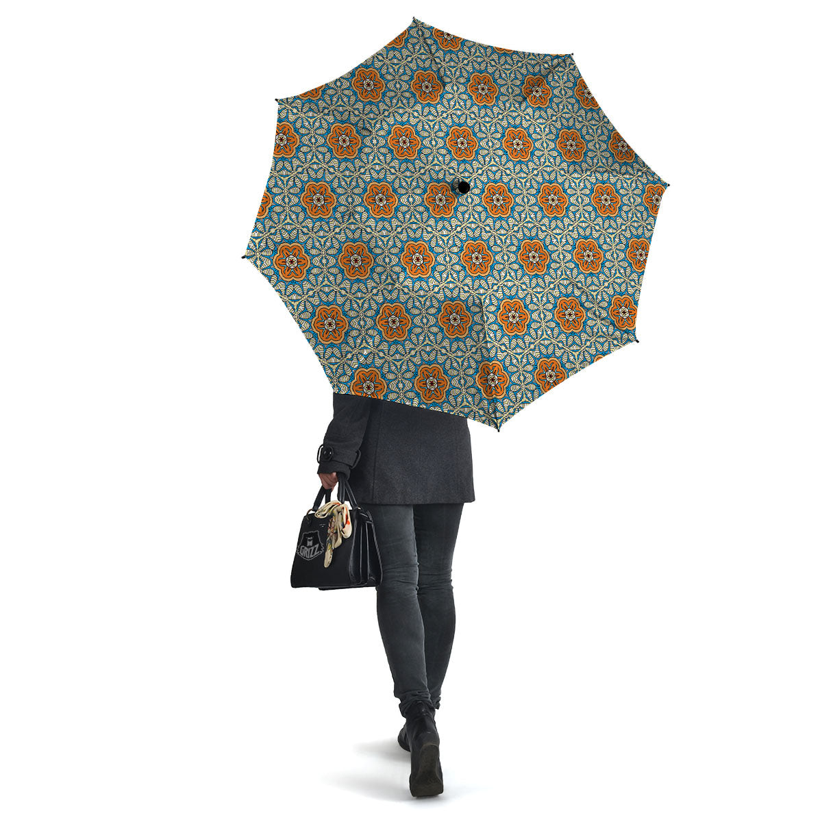 Bohemian Mandala Floral Print Pattern Umbrella-grizzshop