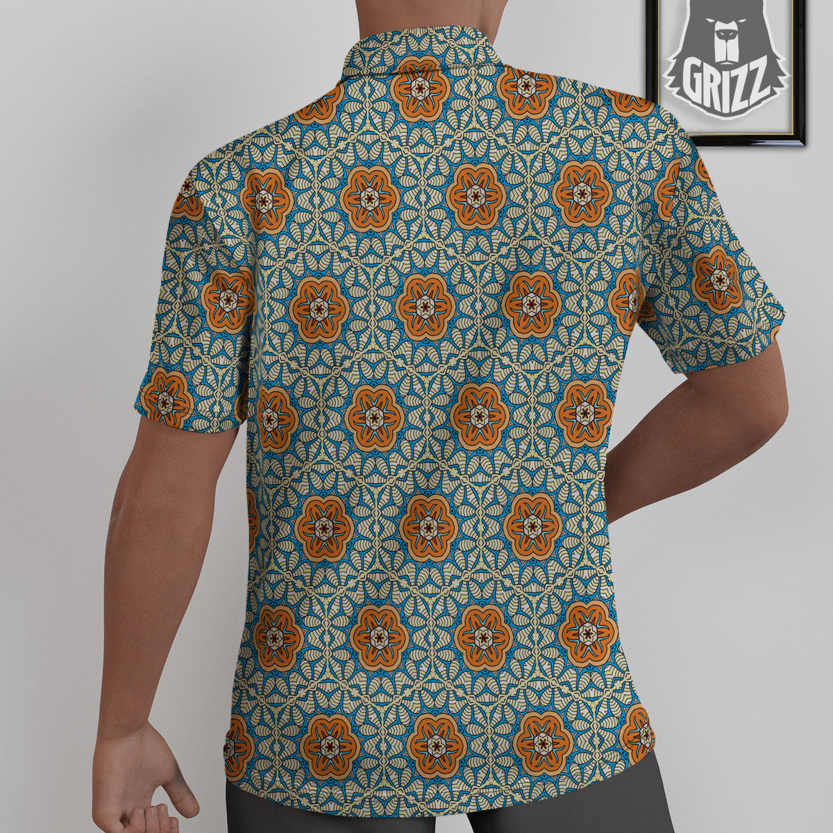Bohemian Mandala Floral Print Pattern Untucked Shirts-grizzshop
