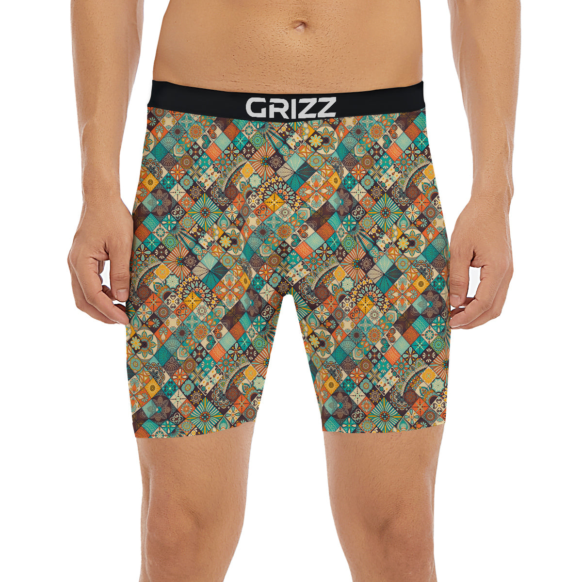 Bohemian Mandala Floral Vintage Print Pattern Boxer Briefs-grizzshop