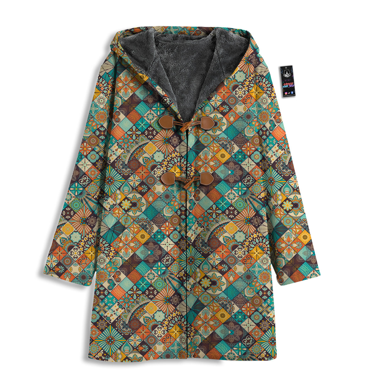 Bohemian Mandala Floral Vintage Print Pattern Men's Windbreaker Jacket-grizzshop