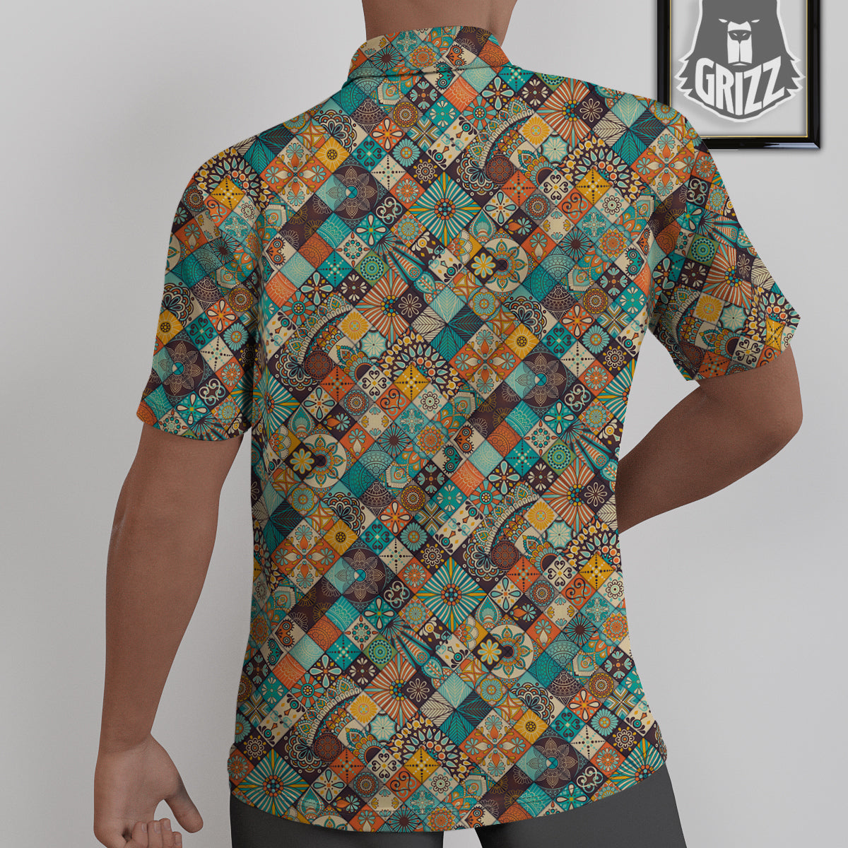 Bohemian Mandala Floral Vintage Print Pattern Untucked Shirts-grizzshop