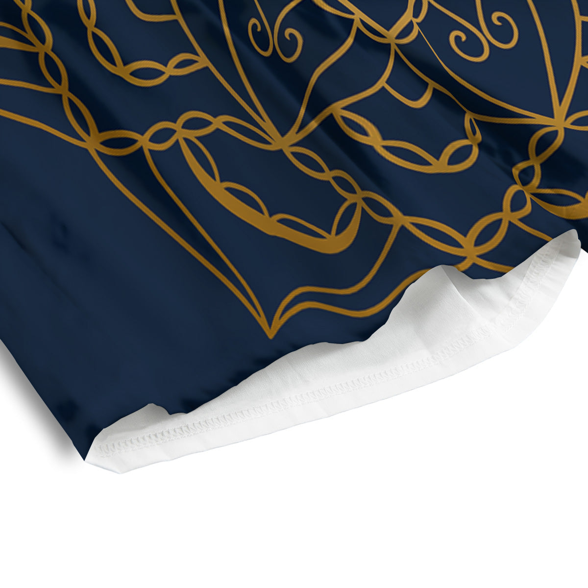 Bohemian Mandala Gold And Blue Print Men's Athletic Shorts