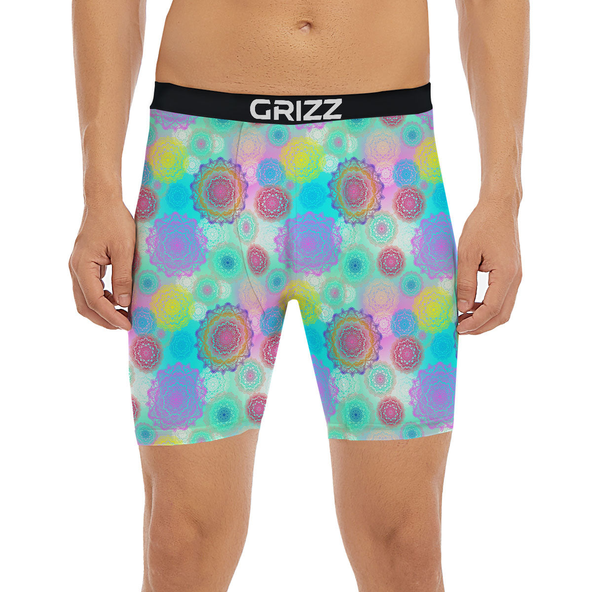 Bohemian Mandala Pastel Print Pattern Boxer Briefs-grizzshop