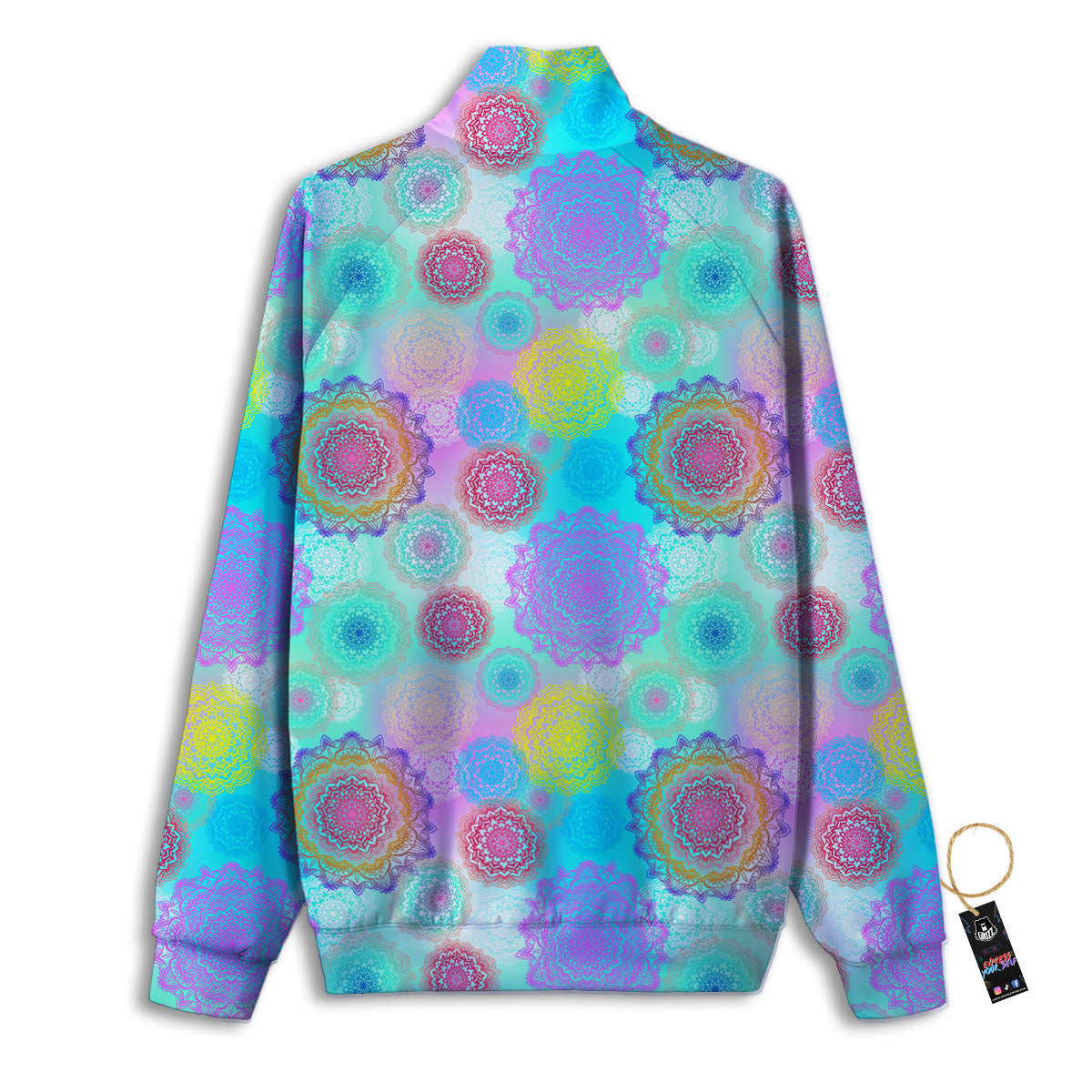 Bohemian Mandala Pastel Print Pattern Track Jacket-grizzshop