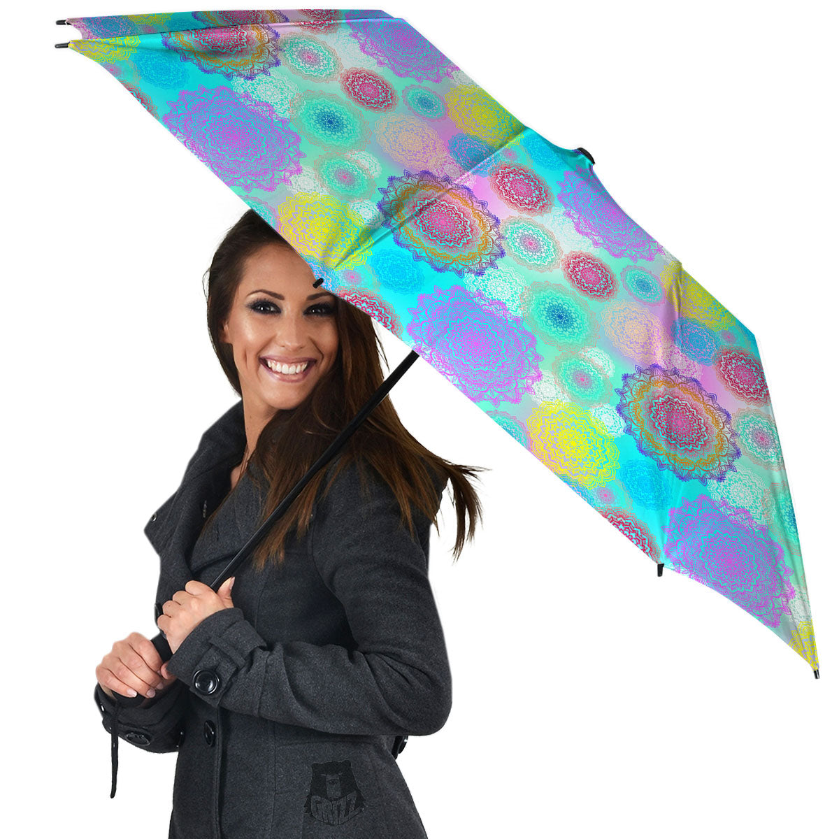 Bohemian Mandala Pastel Print Pattern Umbrella-grizzshop