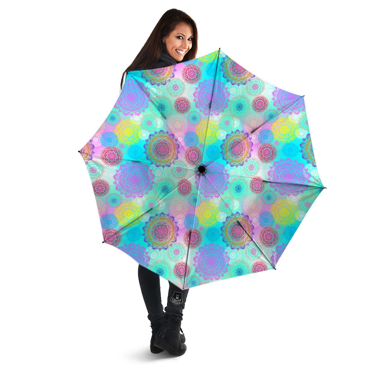 Bohemian Mandala Pastel Print Pattern Umbrella-grizzshop