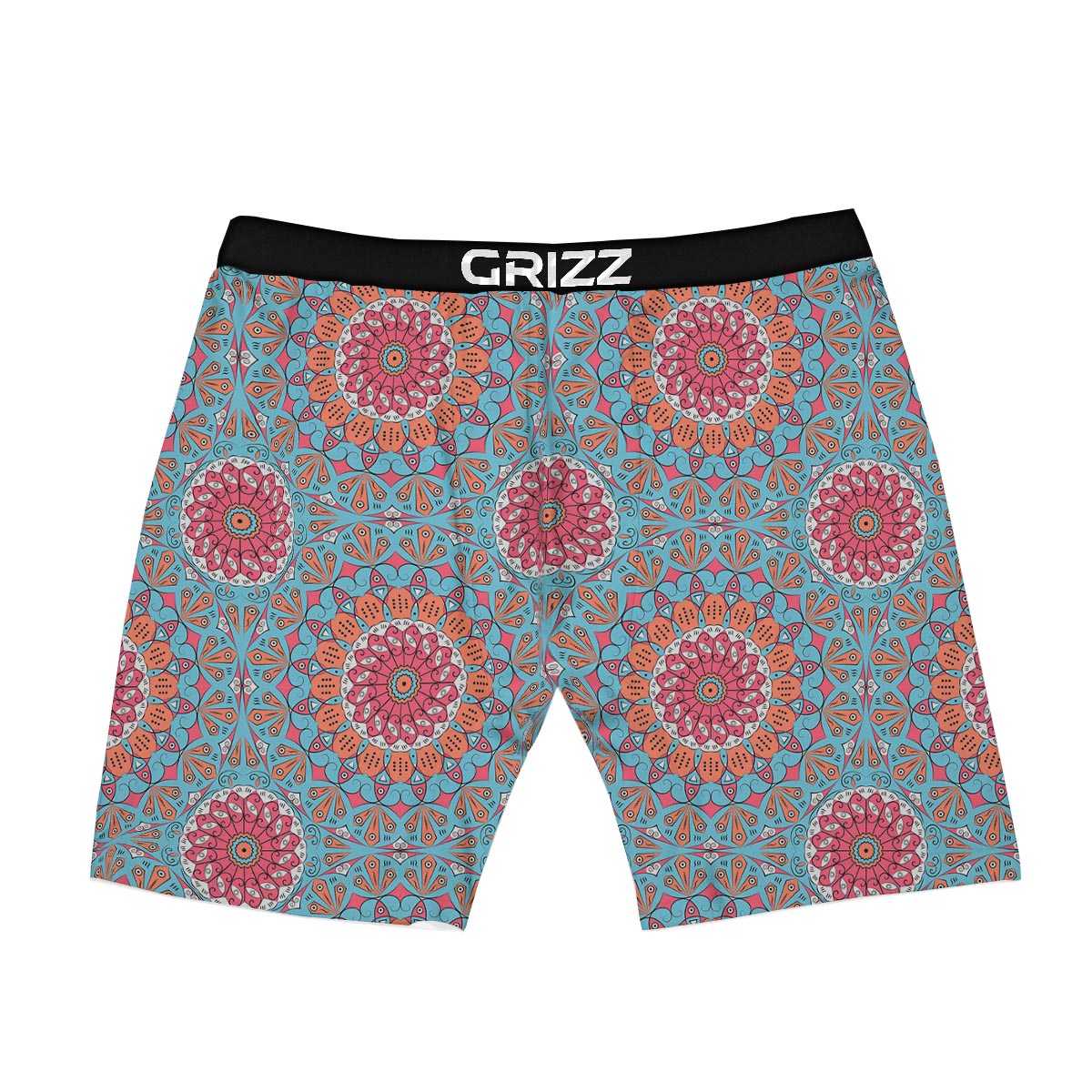 Bohemian Mandala Pink And Teal Print Pattern Boxer Briefs-grizzshop