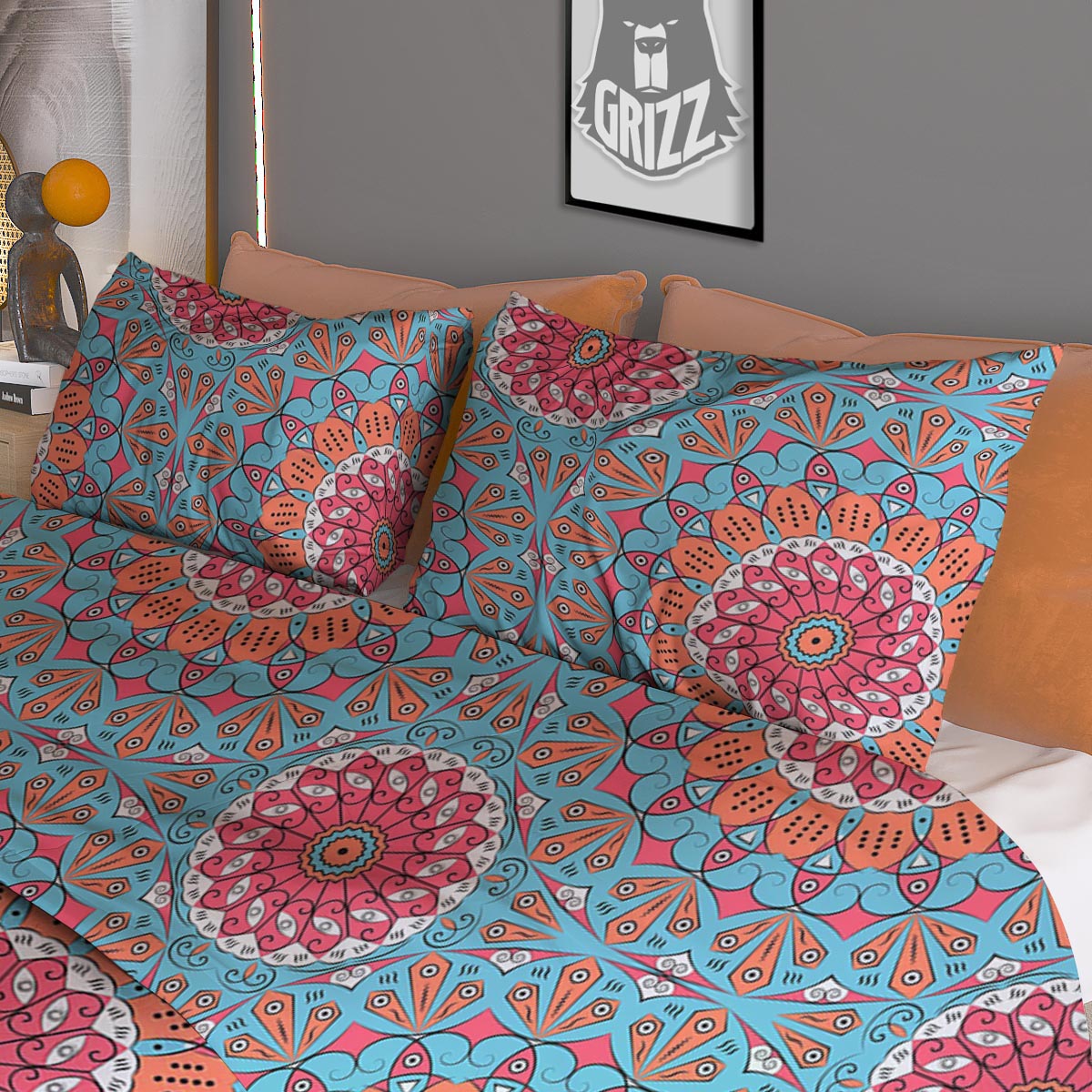 Bee Yellow Print Pattern Duvet Cover Bedding Set