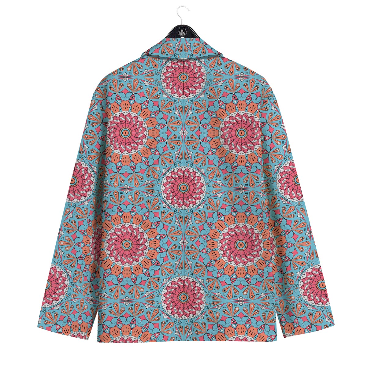 Bohemian Mandala Pink And Teal Print Pattern Men's Sport Coat-grizzshop