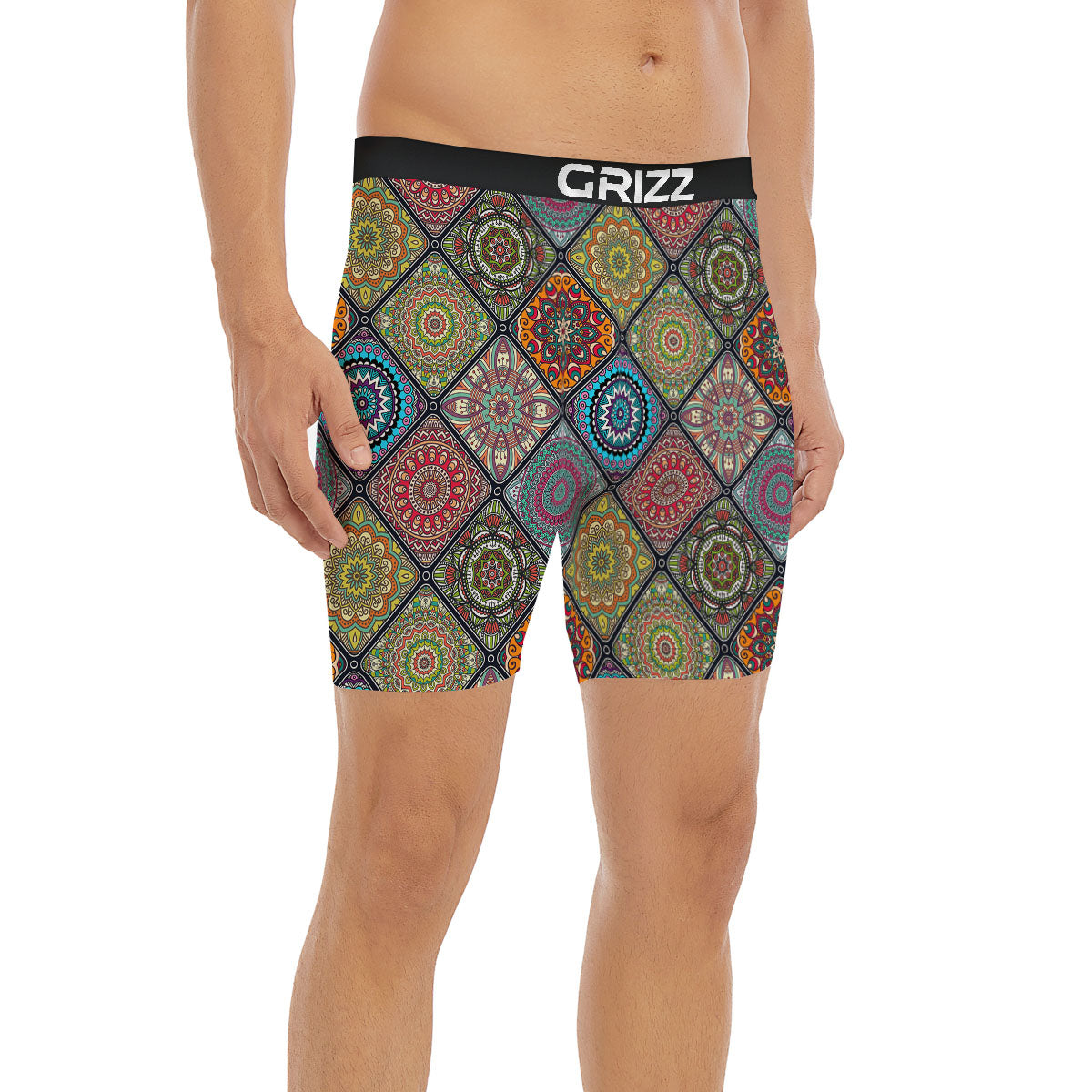 Bohemian Mandala Retro Print Pattern Boxer Briefs-grizzshop