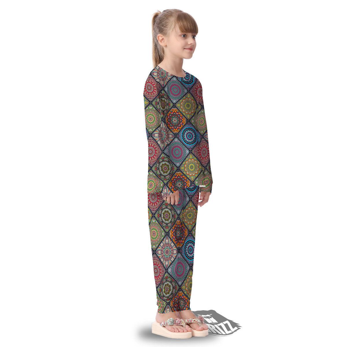 Bohemian Mandala Retro Print Pattern Kid's Pajamas-grizzshop