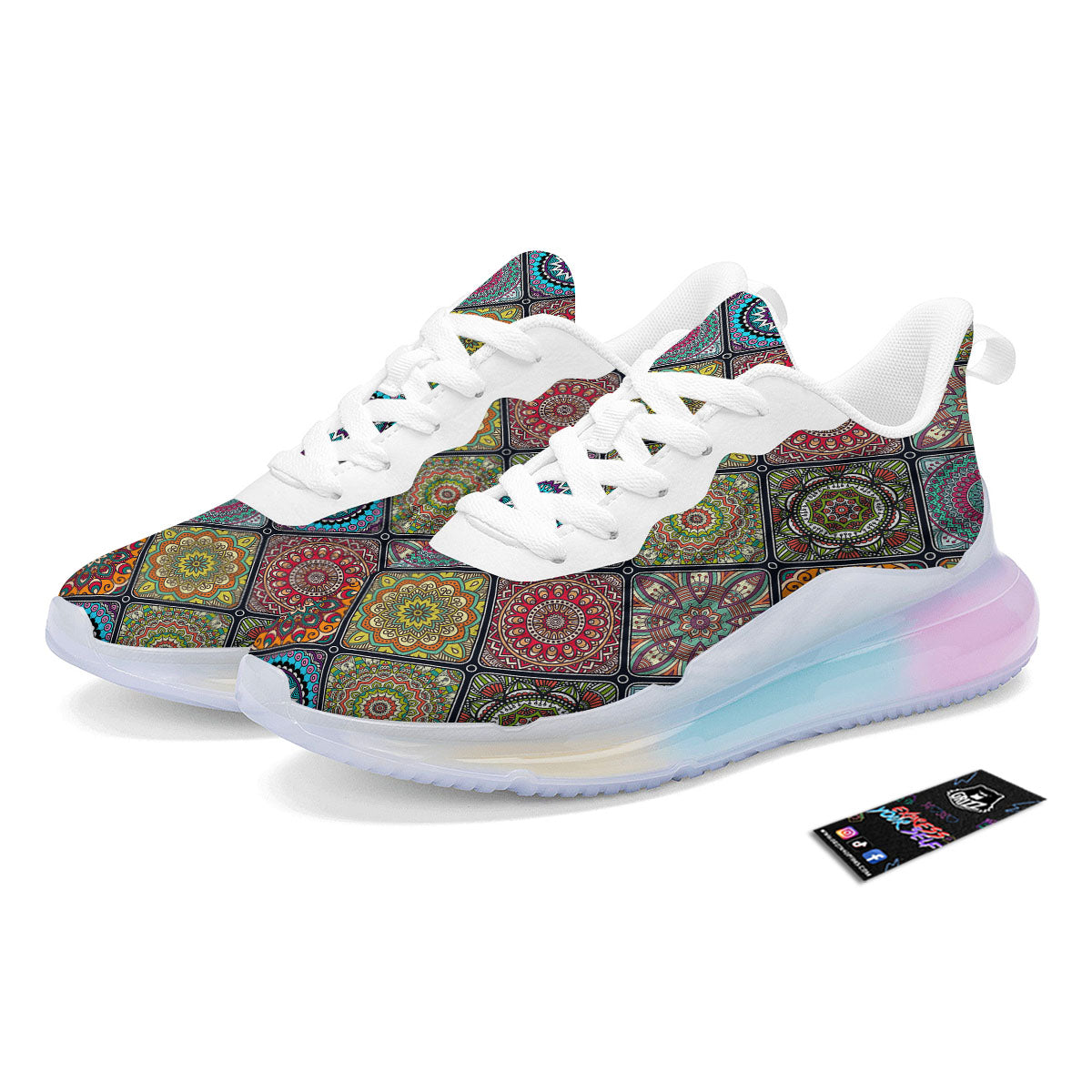 Bohemian Mandala Retro Print Pattern Running Sneakers-grizzshop