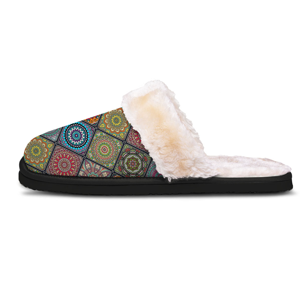 Bohemian Mandala Retro Print Pattern Slippers-grizzshop