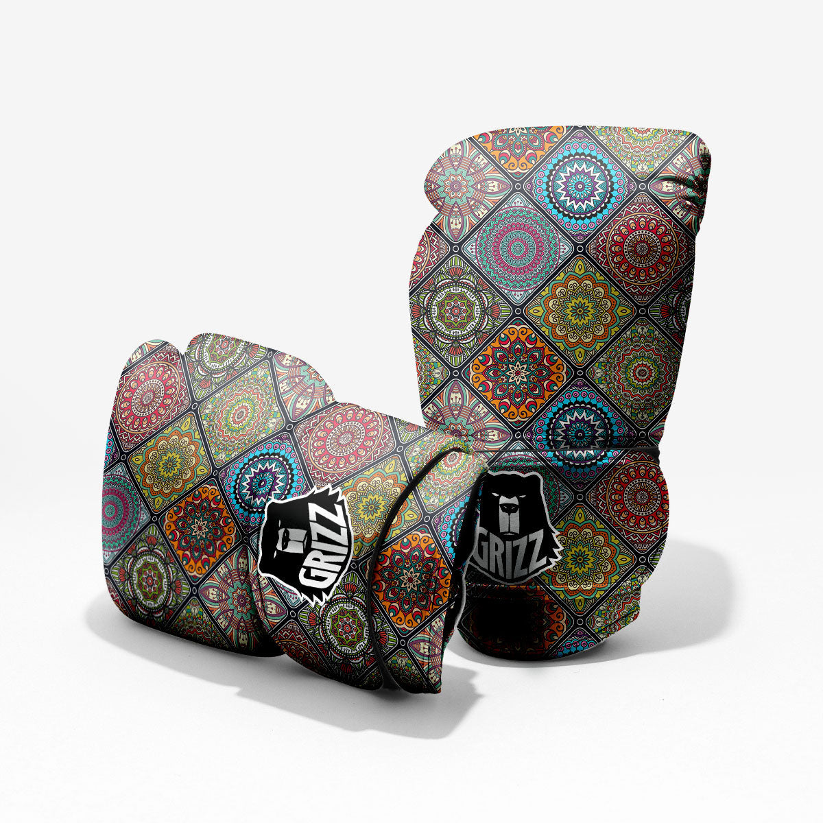 Bohemian Mandala Retro Print Pattern Pro Boxing Glove