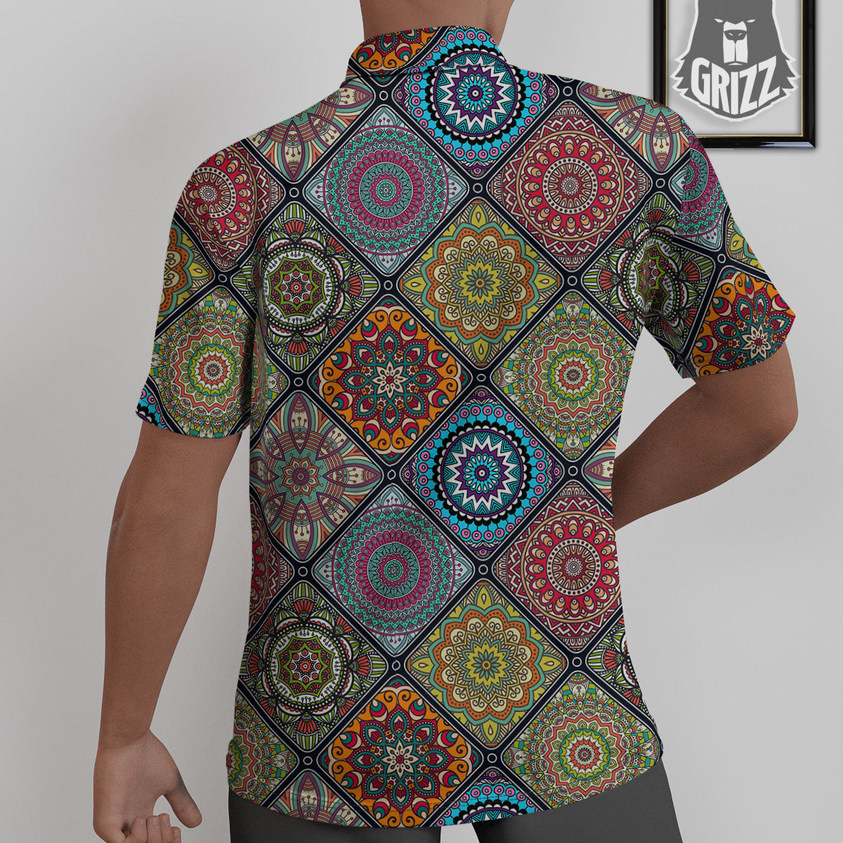 Bohemian Mandala Retro Print Pattern Untucked Shirts-grizzshop