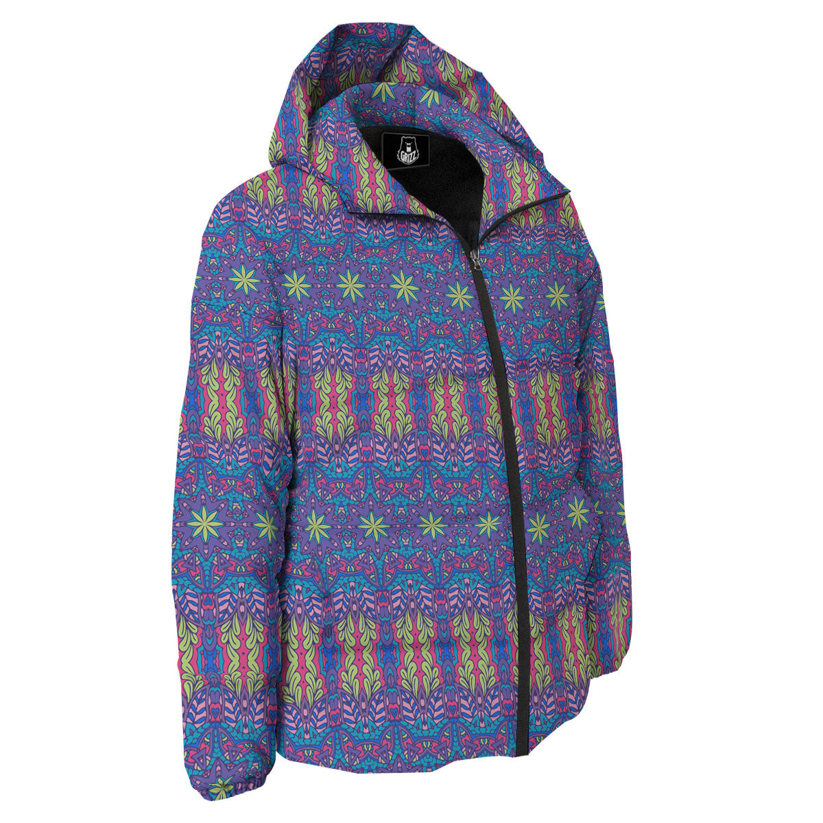 Bohemian Mandala Star Print Pattern Down Jacket-grizzshop