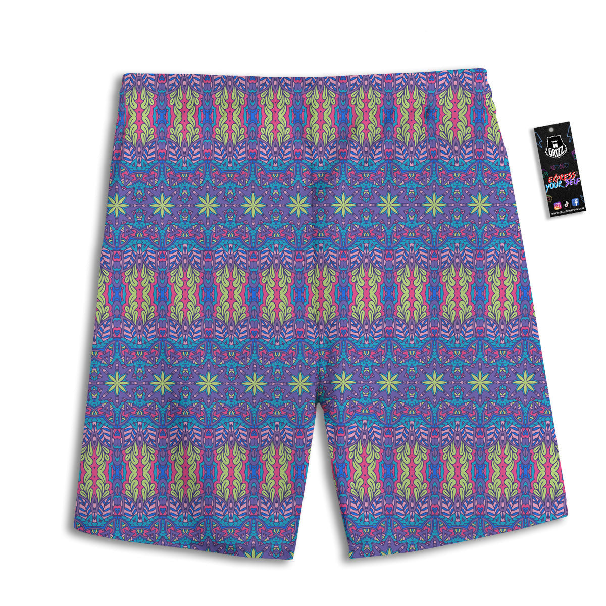 Bohemian Mandala Star Print Pattern Men's Athletic Shorts