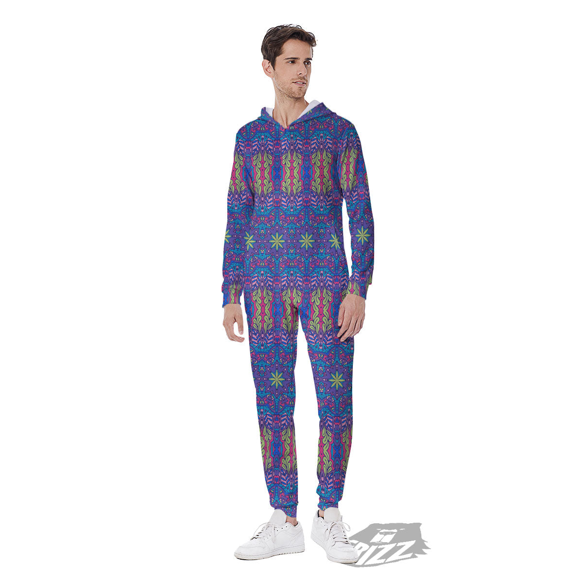 Bohemian Mandala Star Print Pattern Men's Jumpsuit-grizzshop
