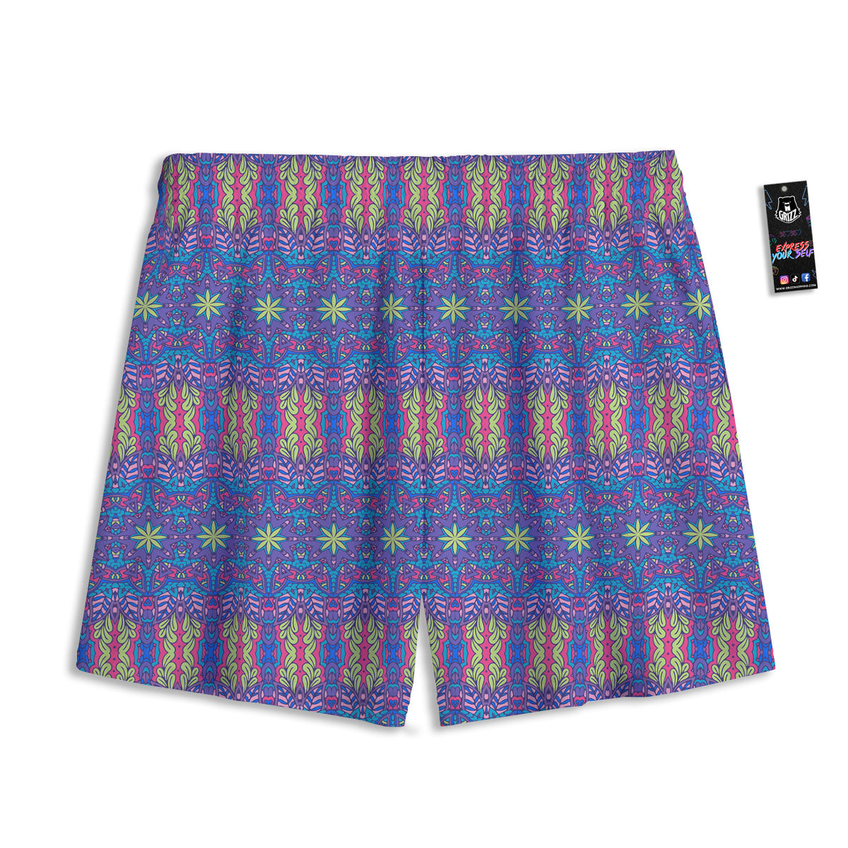 Bohemian Mandala Star Print Pattern Mesh Shorts