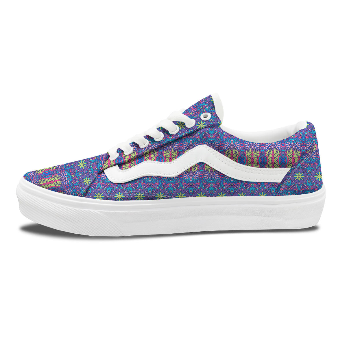 Bohemian Mandala Star Print Pattern Skate Shoes-grizzshop