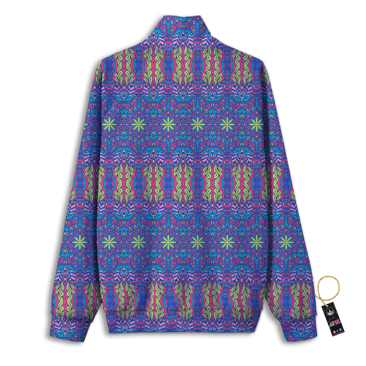 Bohemian Mandala Star Print Pattern Track Jacket-grizzshop