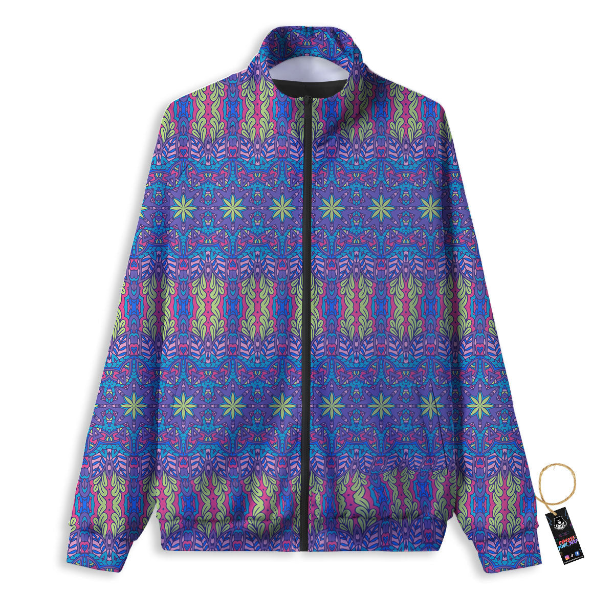 Bohemian Mandala Star Print Pattern Track Jacket-grizzshop