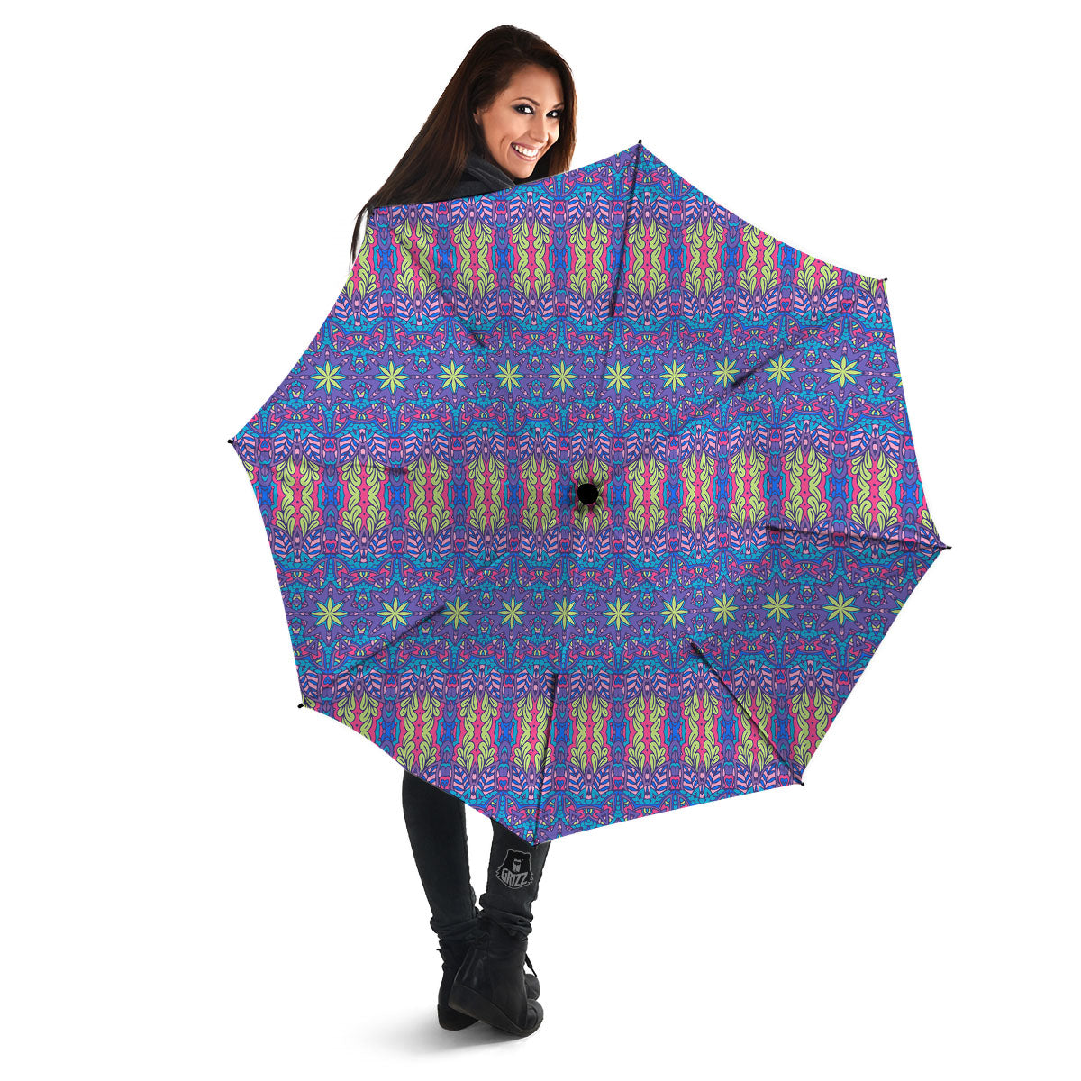 Bohemian Mandala Star Print Pattern Umbrella-grizzshop