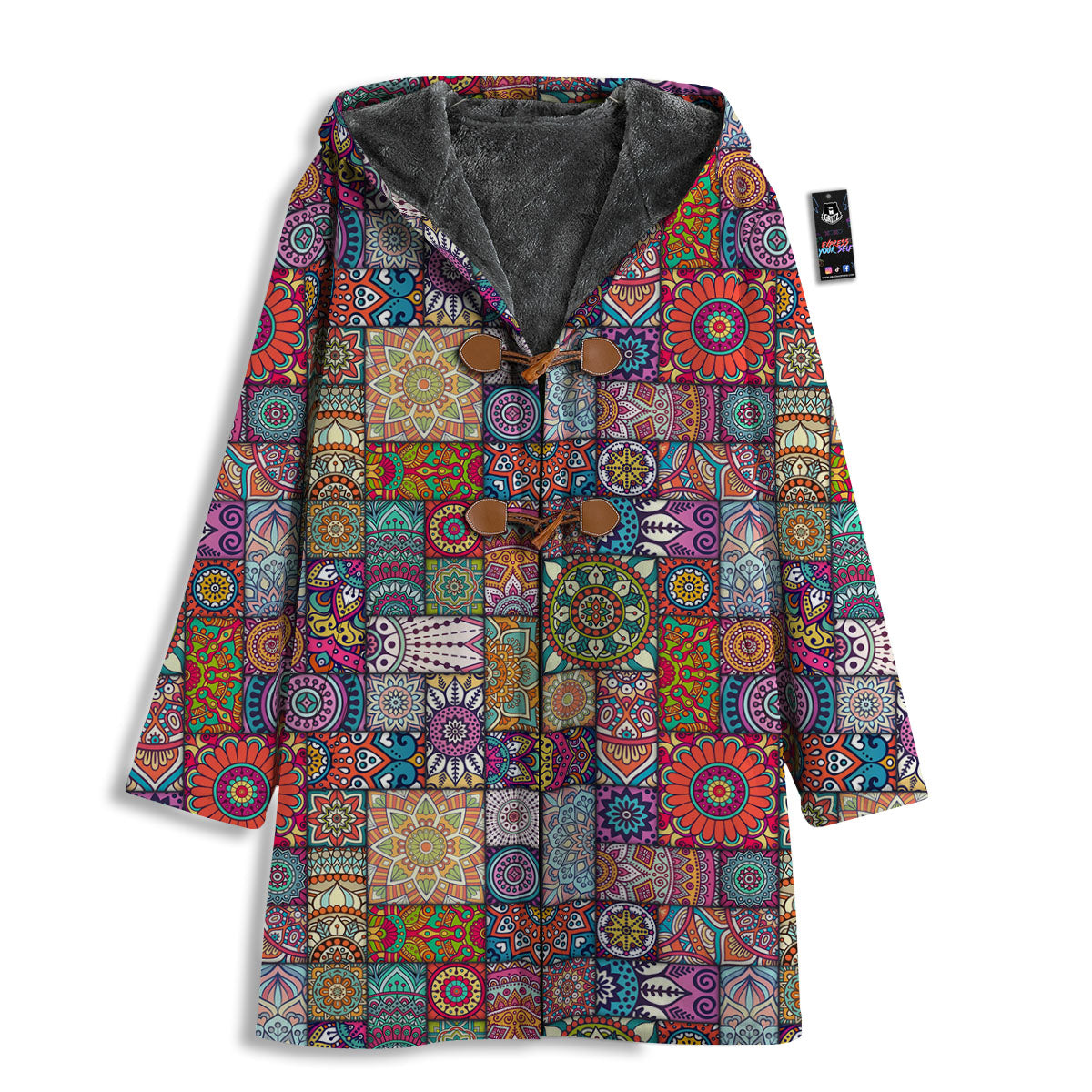 Bohemian Mandala Tile Print Pattern Men's Windbreaker Jacket-grizzshop