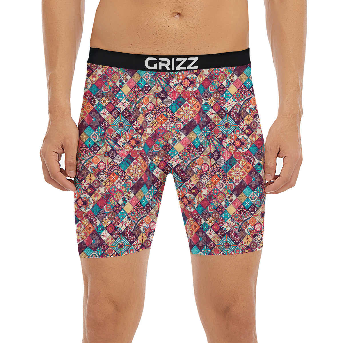 Bohemian Mandala Vintage Print Pattern Boxer Briefs-grizzshop