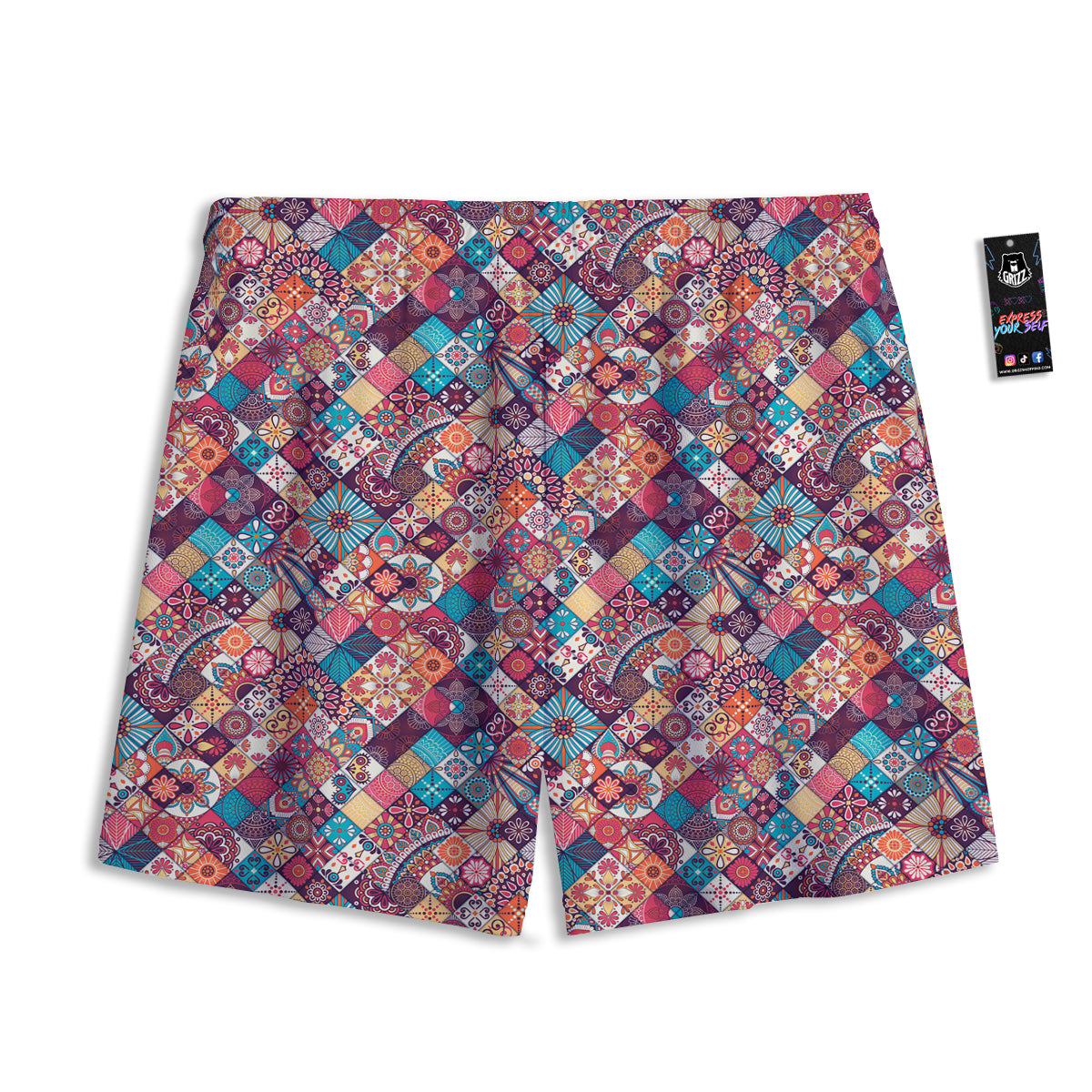 Bohemian Mandala Vintage Print Pattern Mesh Shorts