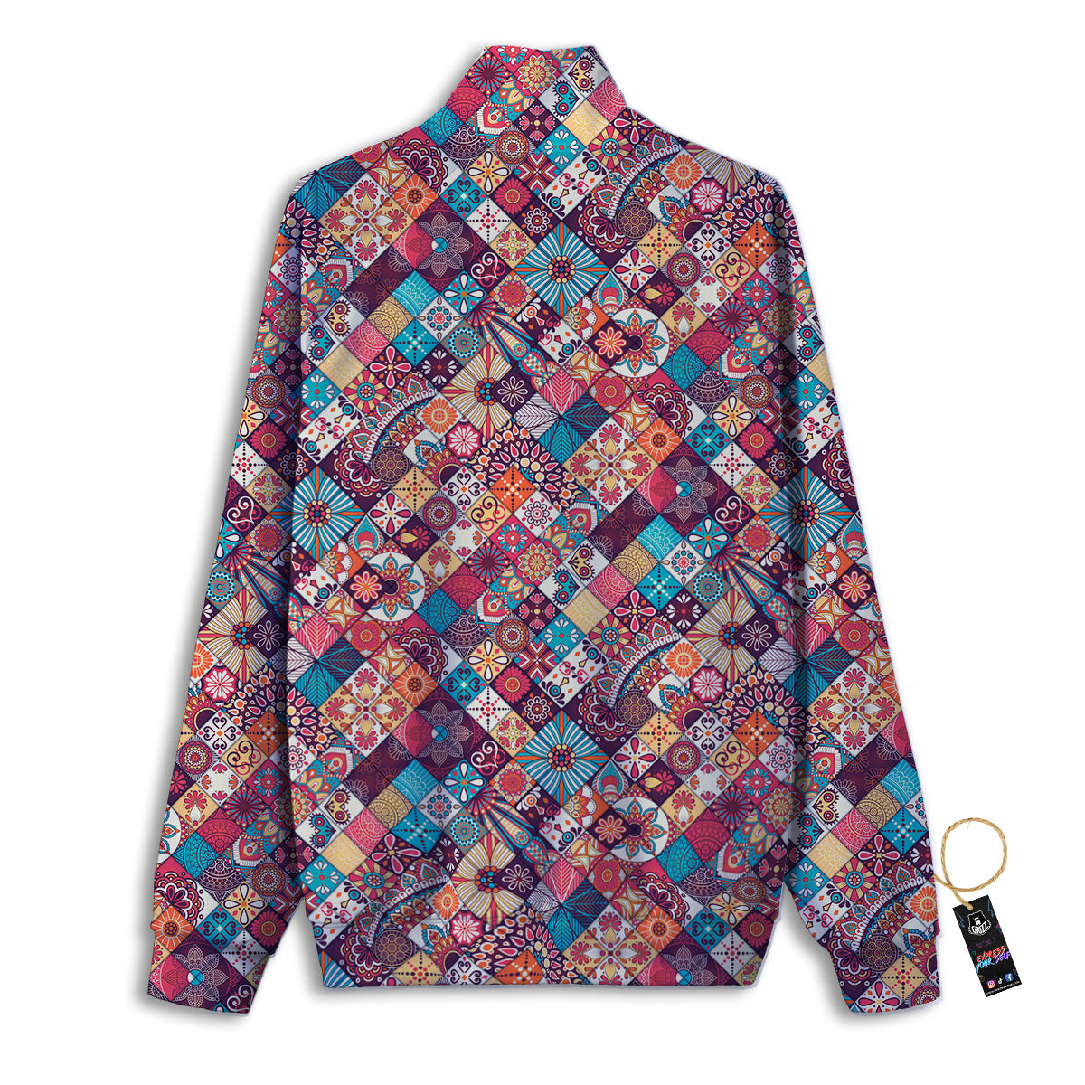 Bohemian Mandala Vintage Print Pattern Track Jacket-grizzshop