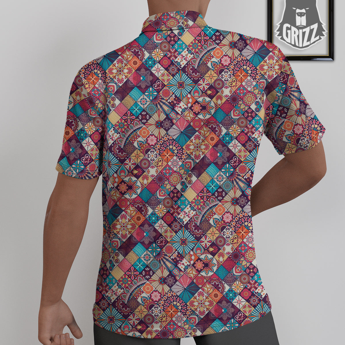 Bohemian Mandala Vintage Print Pattern Untucked Shirts-grizzshop