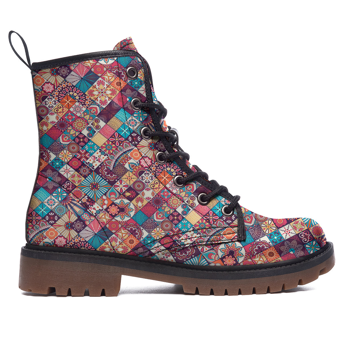 Bohemian Mandala Vintage Print Pattern Work Boots-grizzshop