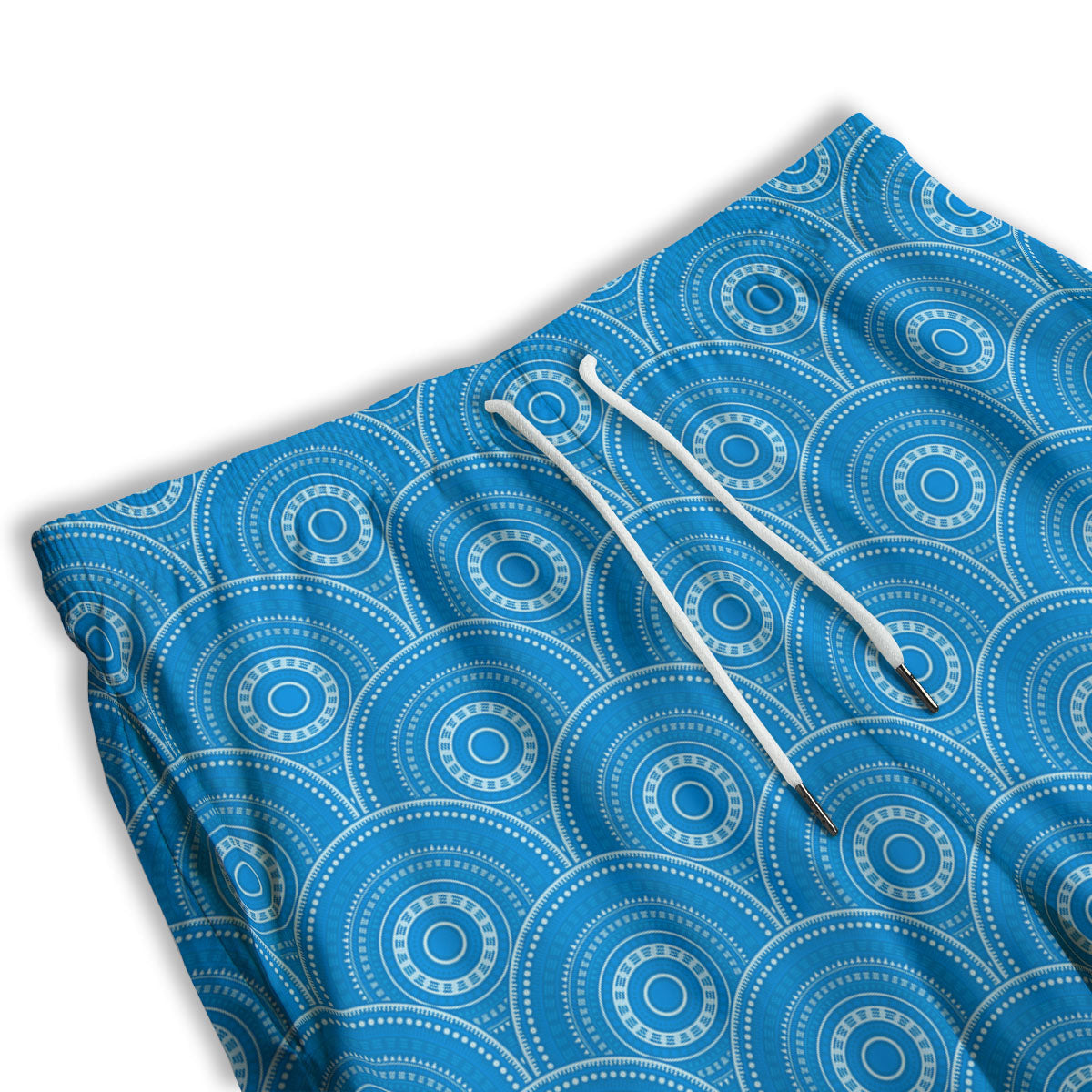 Bohemian Mandala Waves Print Pattern Men's Athletic Shorts